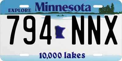 MN license plate 794NNX