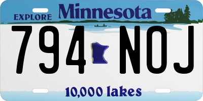 MN license plate 794NOJ