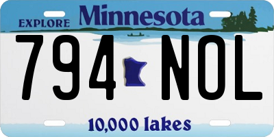 MN license plate 794NOL