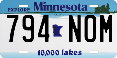 MN license plate 794NOM