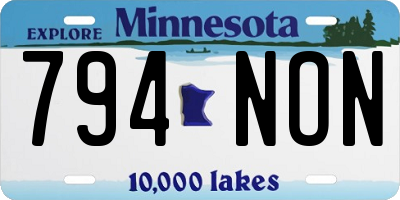 MN license plate 794NON