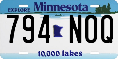 MN license plate 794NOQ