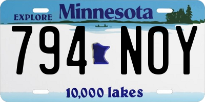 MN license plate 794NOY