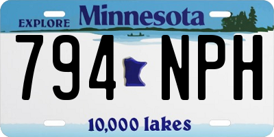 MN license plate 794NPH