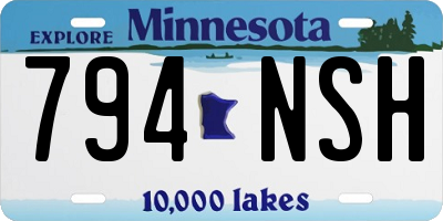 MN license plate 794NSH