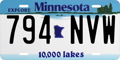 MN license plate 794NVW