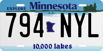 MN license plate 794NYL