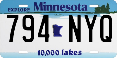MN license plate 794NYQ