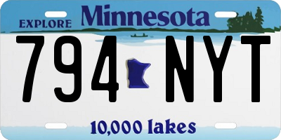 MN license plate 794NYT