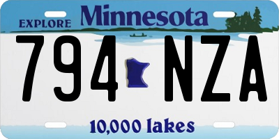 MN license plate 794NZA