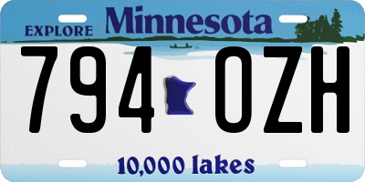 MN license plate 794OZH