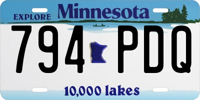 MN license plate 794PDQ