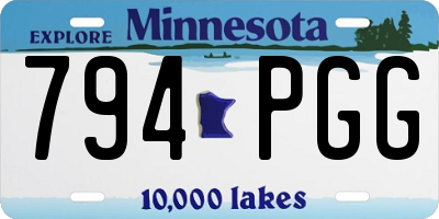 MN license plate 794PGG