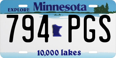 MN license plate 794PGS