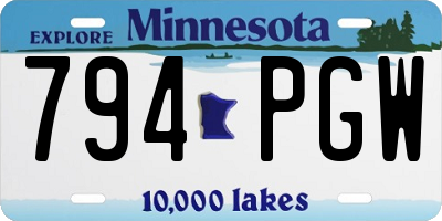 MN license plate 794PGW