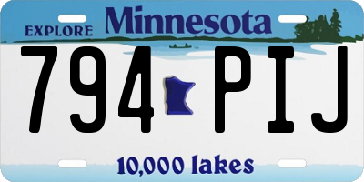 MN license plate 794PIJ