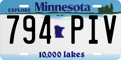 MN license plate 794PIV