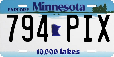 MN license plate 794PIX
