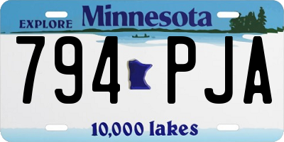 MN license plate 794PJA