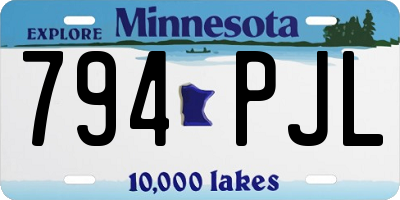 MN license plate 794PJL