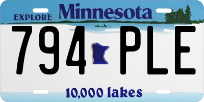 MN license plate 794PLE