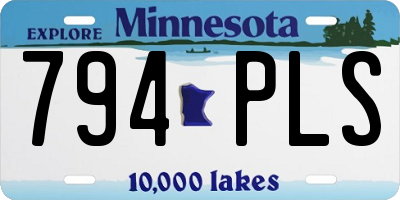 MN license plate 794PLS
