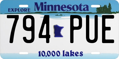 MN license plate 794PUE