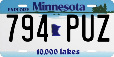 MN license plate 794PUZ
