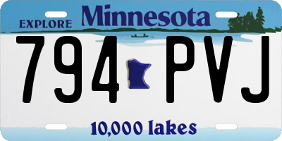 MN license plate 794PVJ