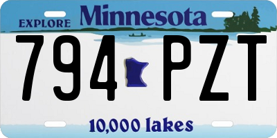 MN license plate 794PZT