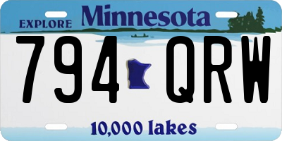 MN license plate 794QRW