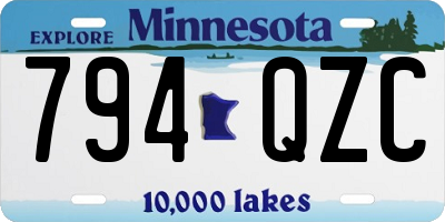 MN license plate 794QZC