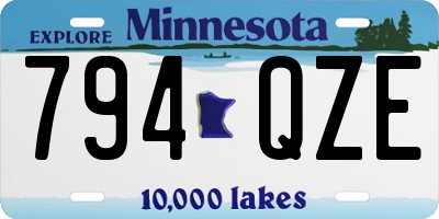 MN license plate 794QZE