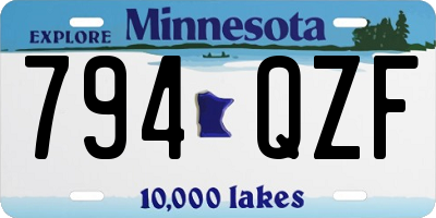 MN license plate 794QZF