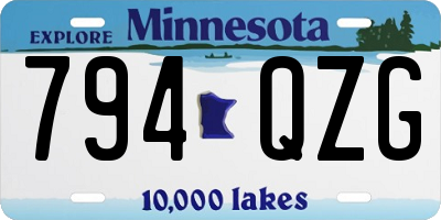 MN license plate 794QZG