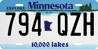 MN license plate 794QZH