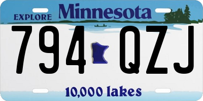 MN license plate 794QZJ