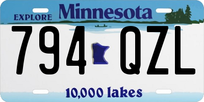 MN license plate 794QZL