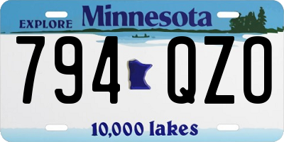 MN license plate 794QZO