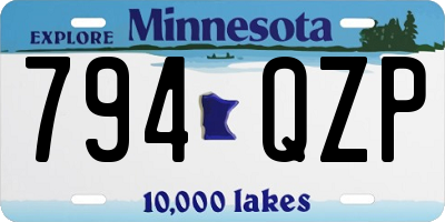MN license plate 794QZP