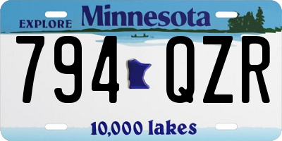 MN license plate 794QZR