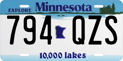 MN license plate 794QZS