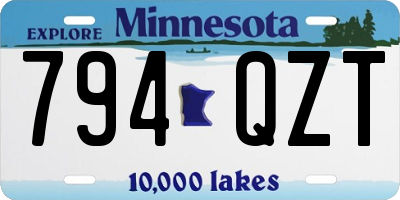 MN license plate 794QZT