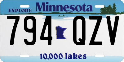 MN license plate 794QZV