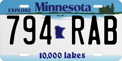 MN license plate 794RAB