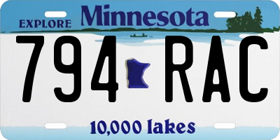 MN license plate 794RAC