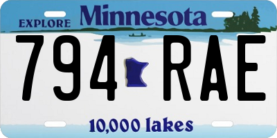 MN license plate 794RAE