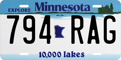 MN license plate 794RAG