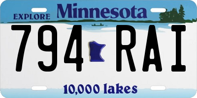 MN license plate 794RAI
