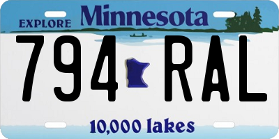 MN license plate 794RAL
